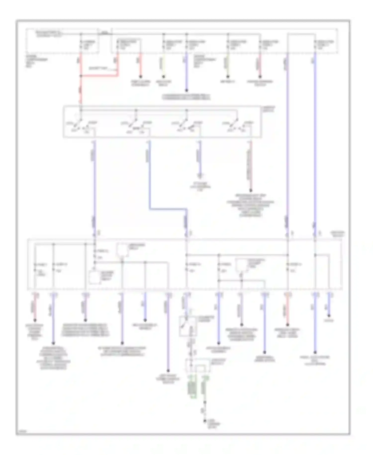 Wiring diagram remote controlled mirror switch, windshield wiper/ washer switch for Mitsubishi Galant VII (1992-1997) (1 of 1)