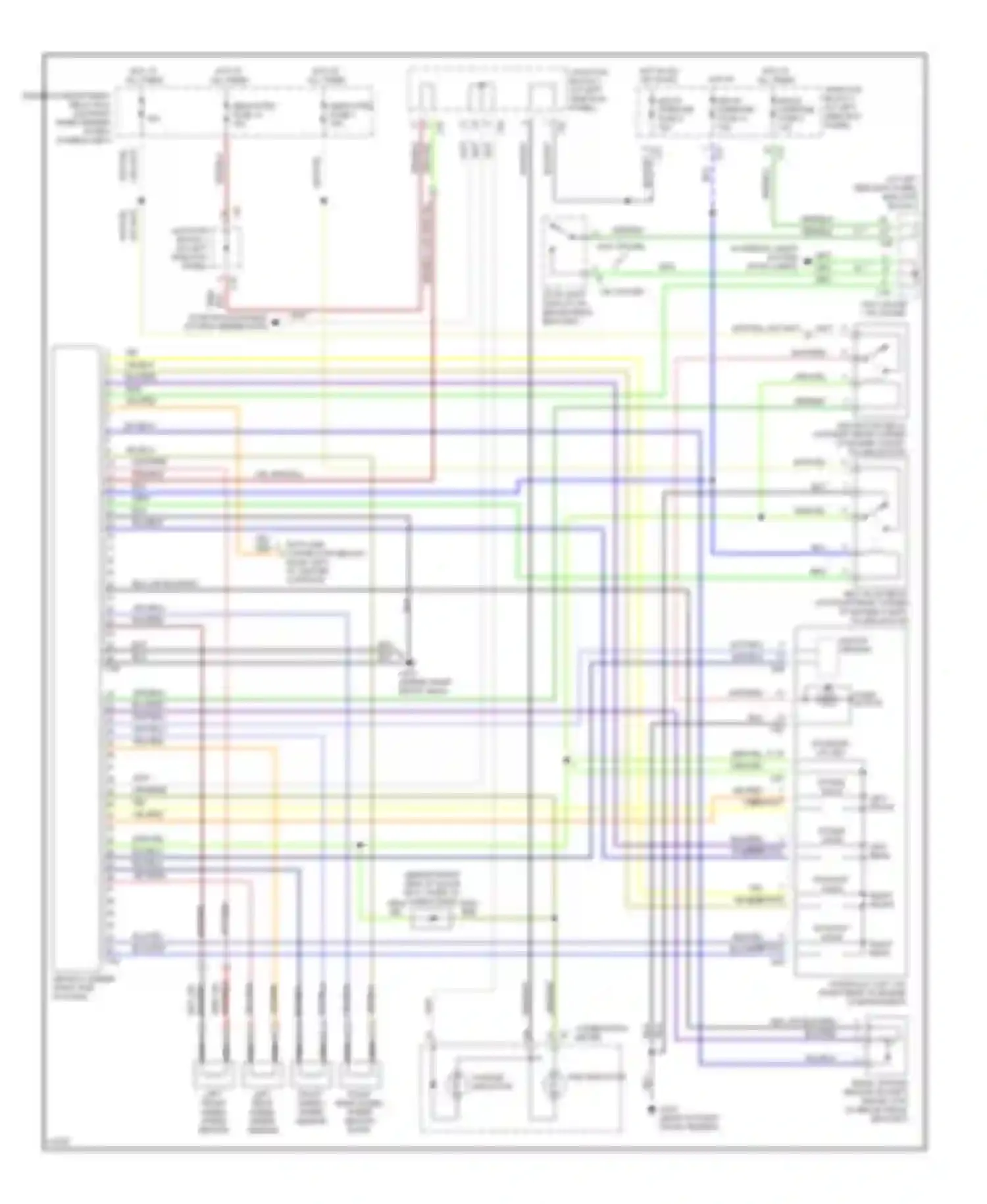 Wiring diagram right rear wheel speed sensor right front wheel speed sensor for Mitsubishi Galant VII (1992-1997) (1 of 1)