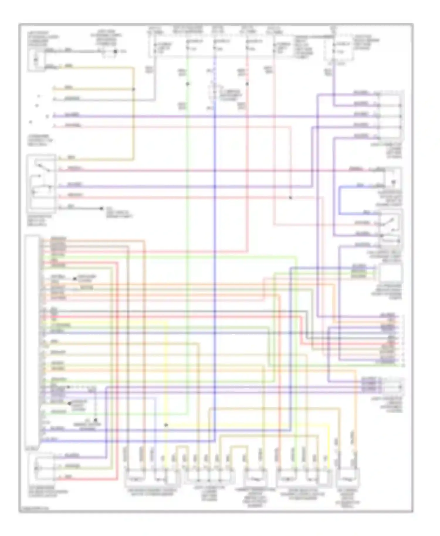 Wiring diagram outside/inside air selection damper control motor for Mitsubishi Galant VIII facelift (1998-2006) (3 of 3)