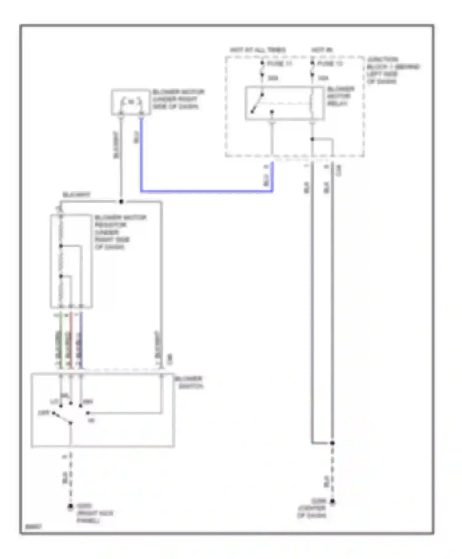 Galant Mitsubishi VIII (1996-1999): Heater circuit