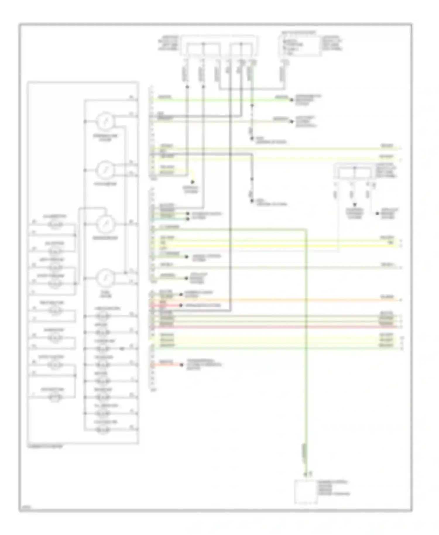 Galant Mitsubishi VIII (1996-1999): Instrument cluster circuit (1 of 2)