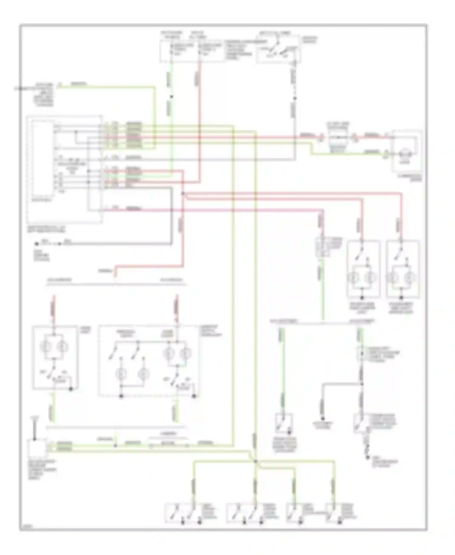 Galant Mitsubishi VIII (1996-1999): Courtesy lamps circuit, with etacs-ecu
