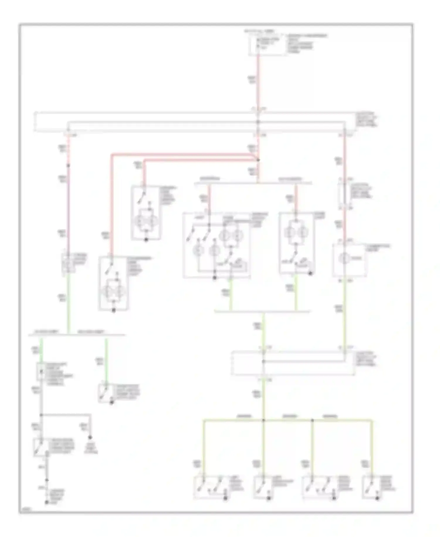 Galant Mitsubishi VIII (1996-1999): Courtesy lamps circuit, without etacs-ecu