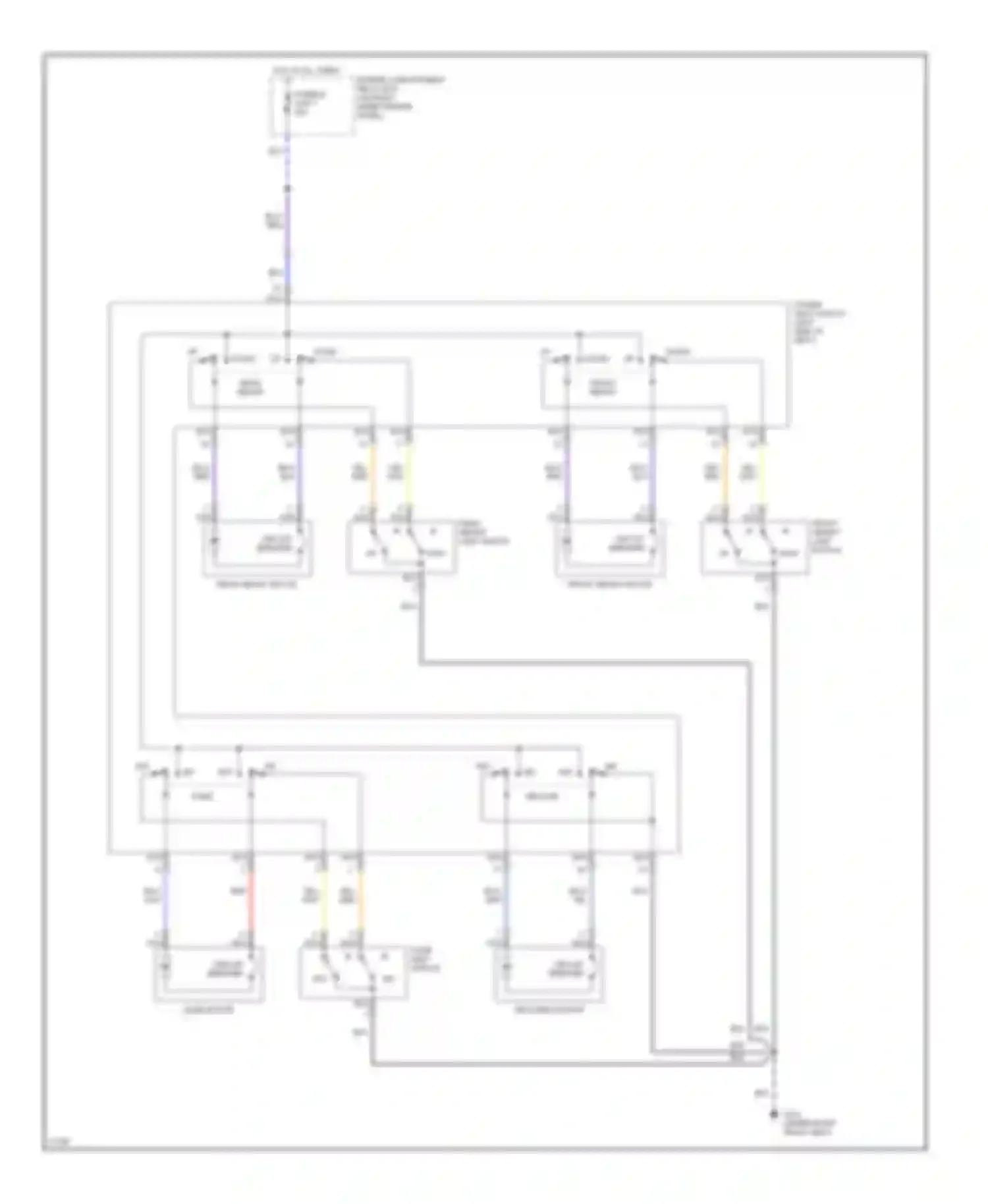 Galant Mitsubishi VIII (1996-1999): Power seat circuits