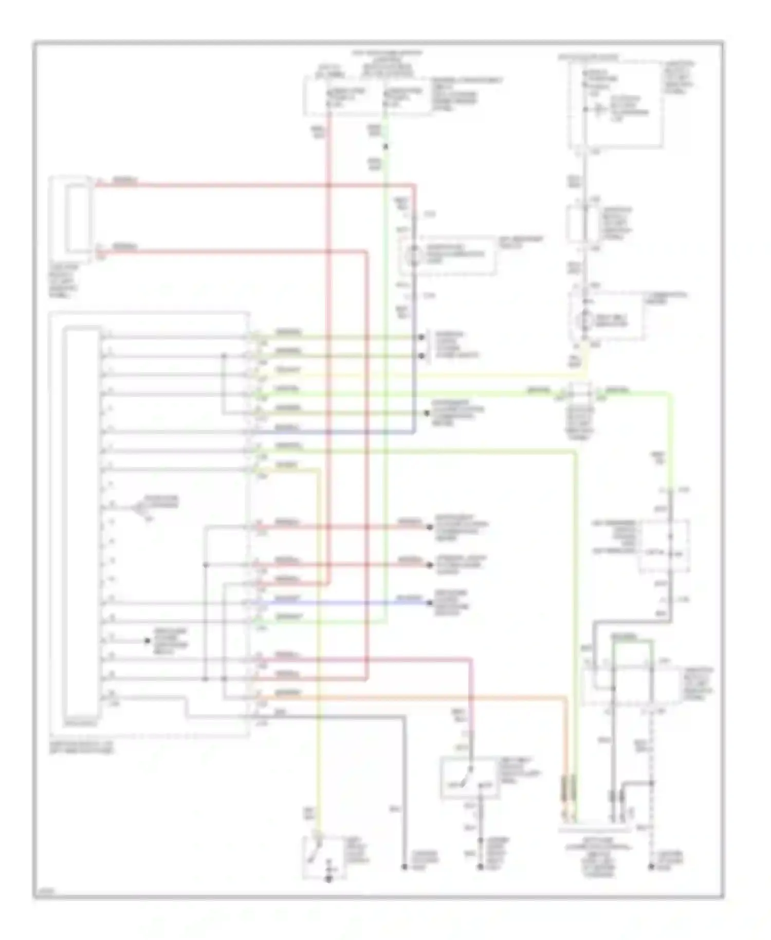 Galant Mitsubishi VIII (1996-1999): Warning system circuits, with etacs-ecu