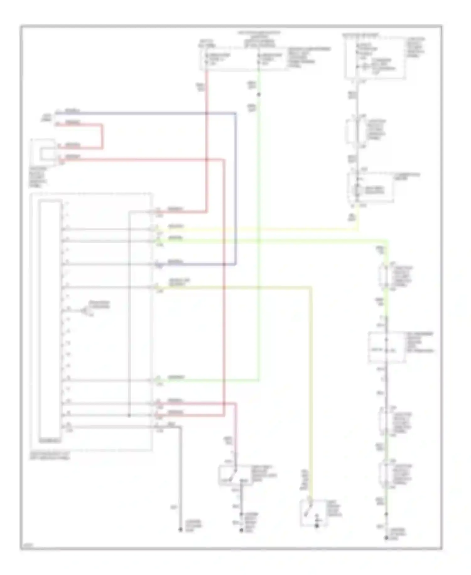 Galant Mitsubishi VIII (1996-1999): Warning system circuits, without etacs-ecu