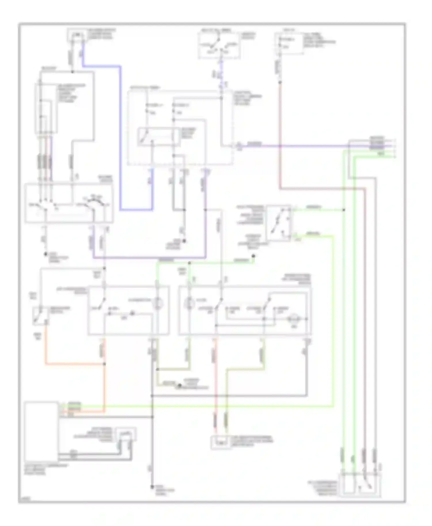 Wiring diagram blu/red for Mitsubishi Galant VIII (1996-1999) (3 of 20)