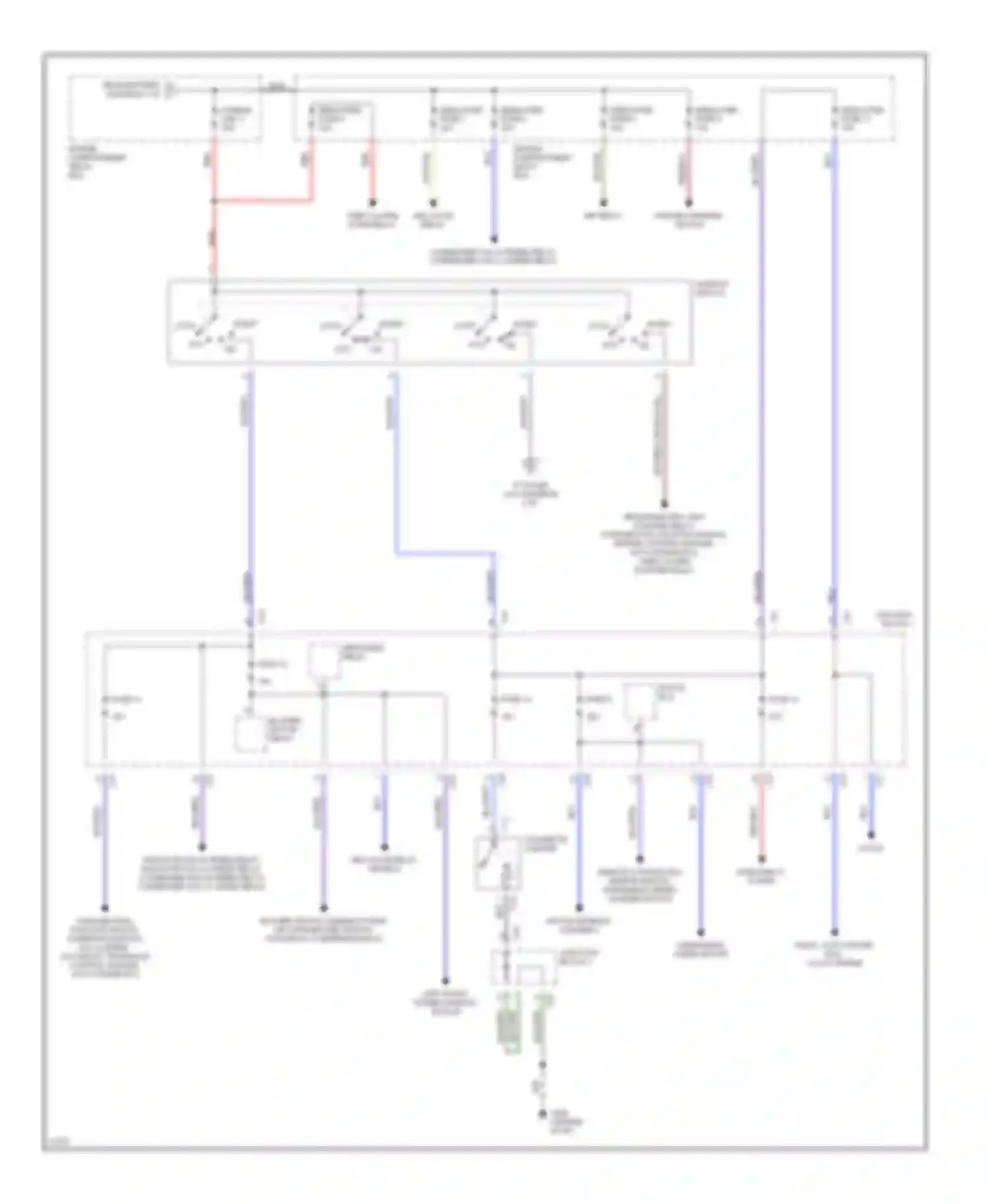 Wiring diagram hazard warning switch for Mitsubishi Galant VIII (1996-1999) (2 of 2)