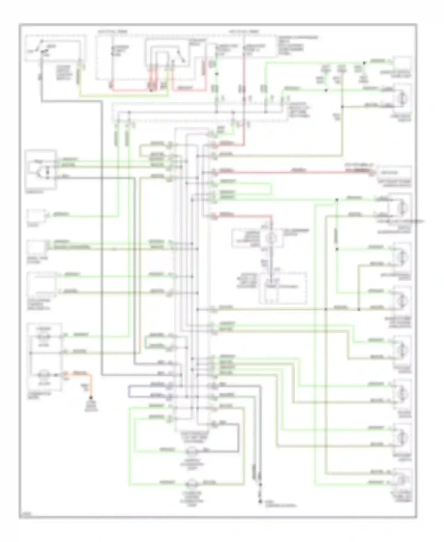 Wiring diagram inside/outside air change- over switch for Mitsubishi Galant VIII (1996-1999) (1 of 1)