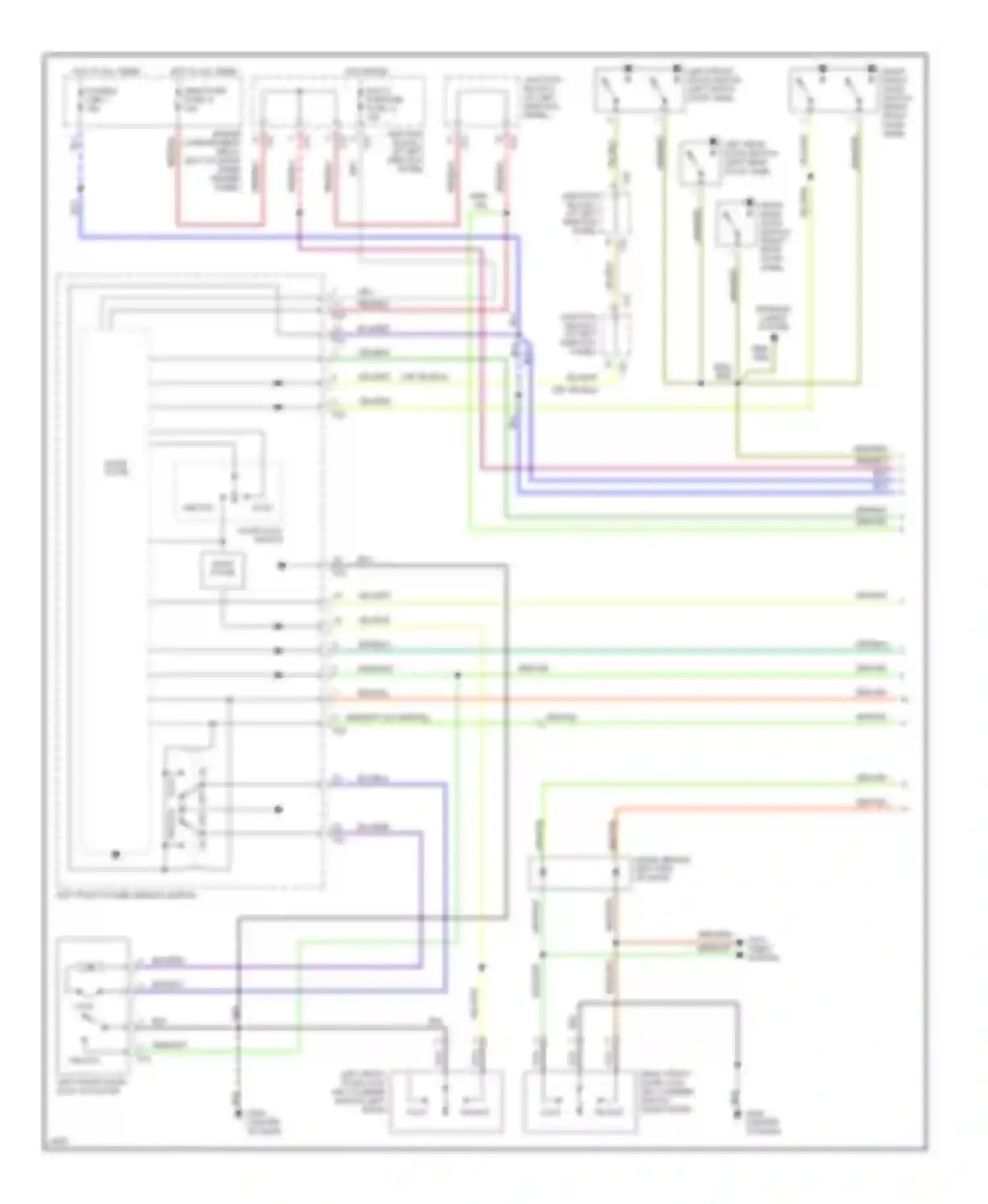 Wiring diagram left front power window switch for Mitsubishi Galant VIII (1996-1999) (4 of 6)