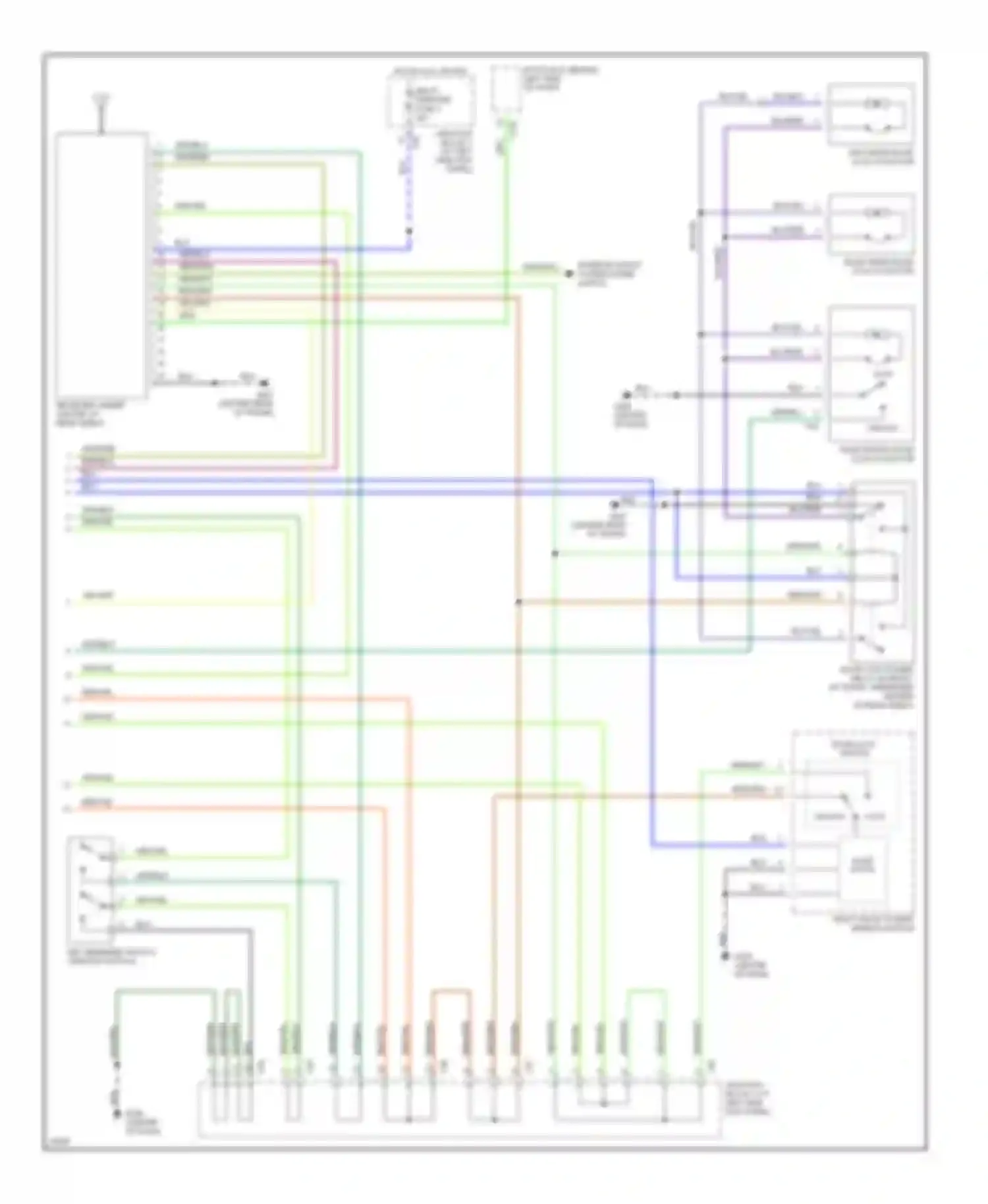 Wiring diagram left rear door lock actuator for Mitsubishi Galant VIII (1996-1999) (1 of 2)