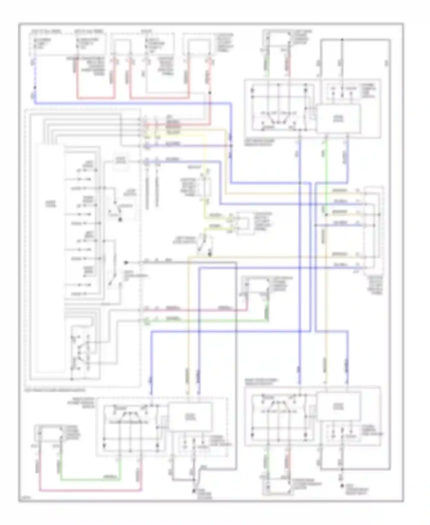 Wiring diagram right rear power window switch for Mitsubishi Galant VIII (1996-1999) (1 of 1)