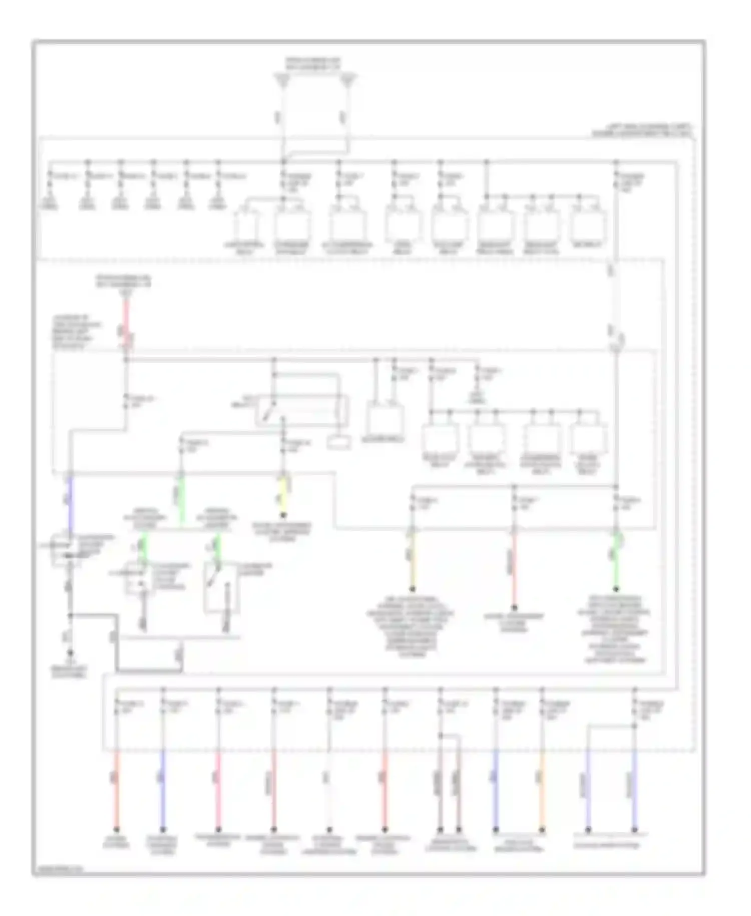 Lancer Mitsubishi IX facelift (2005-2010): Power distribution circuit, except evolution (2 of 2)