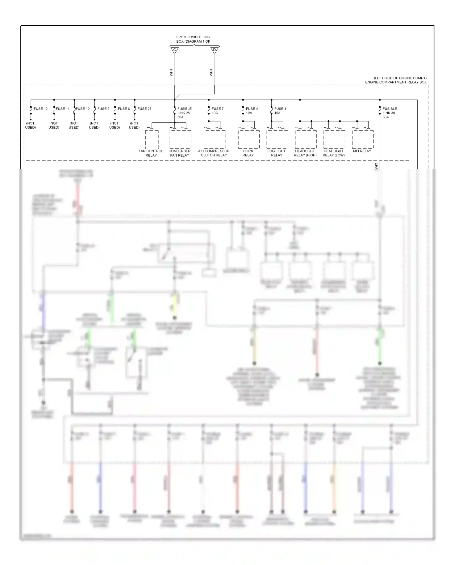 Mitsubishi Lancer IX facelift (2005-2010) accessory socket (+) (+) (front floor (-) (-) console) wiring diagram  (1 of 1)