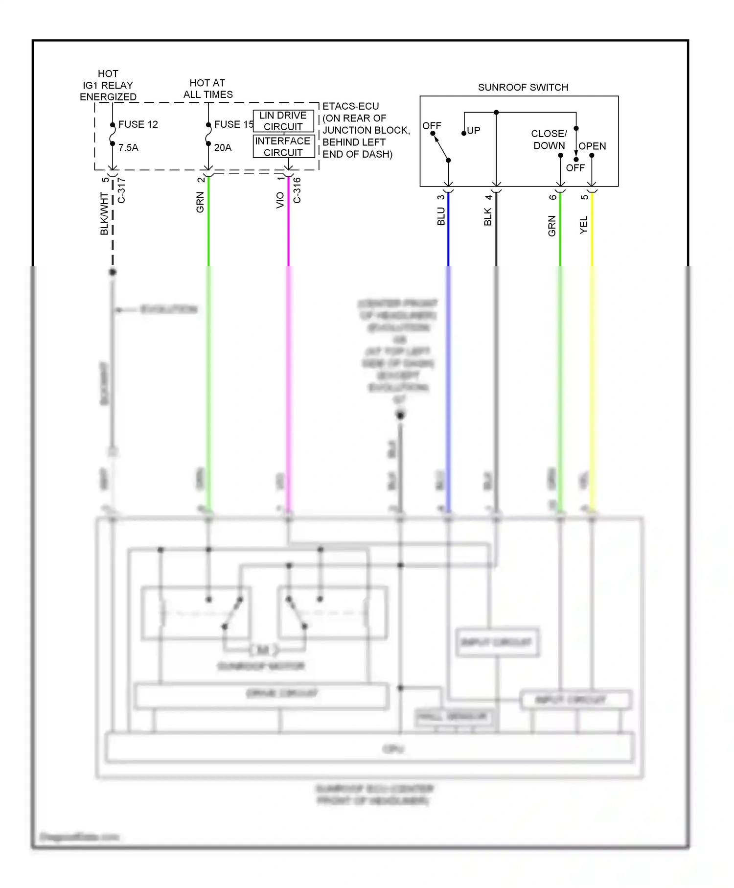 Mitsubishi Lancer IX facelift (2005-2010) evolution wiring diagram  (4 of 5)