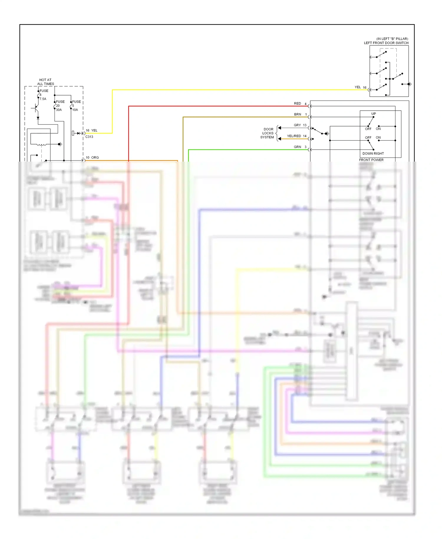 Mitsubishi Lancer IX facelift (2005-2010) interface wiring diagram  (3 of 4)