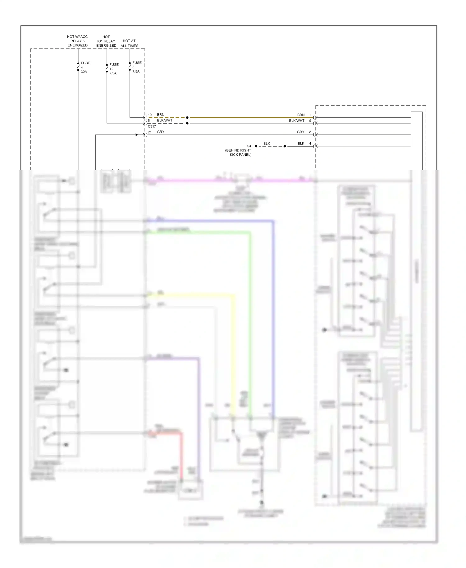 Mitsubishi Lancer IX facelift (2005-2010) interface wiring diagram  (4 of 4)