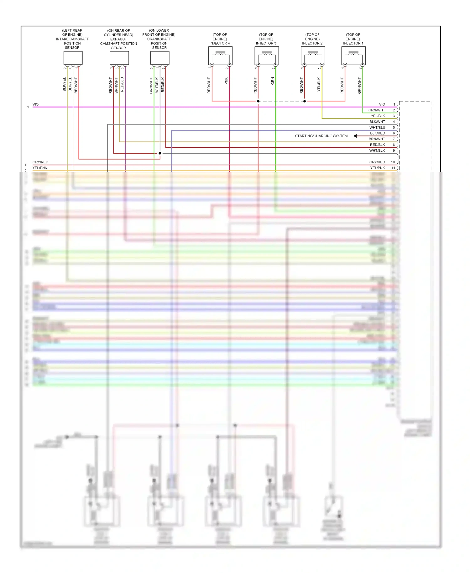 Mitsubishi Lancer IX facelift (2005-2010) (left side engine compt) wiring diagram  (2 of 2)