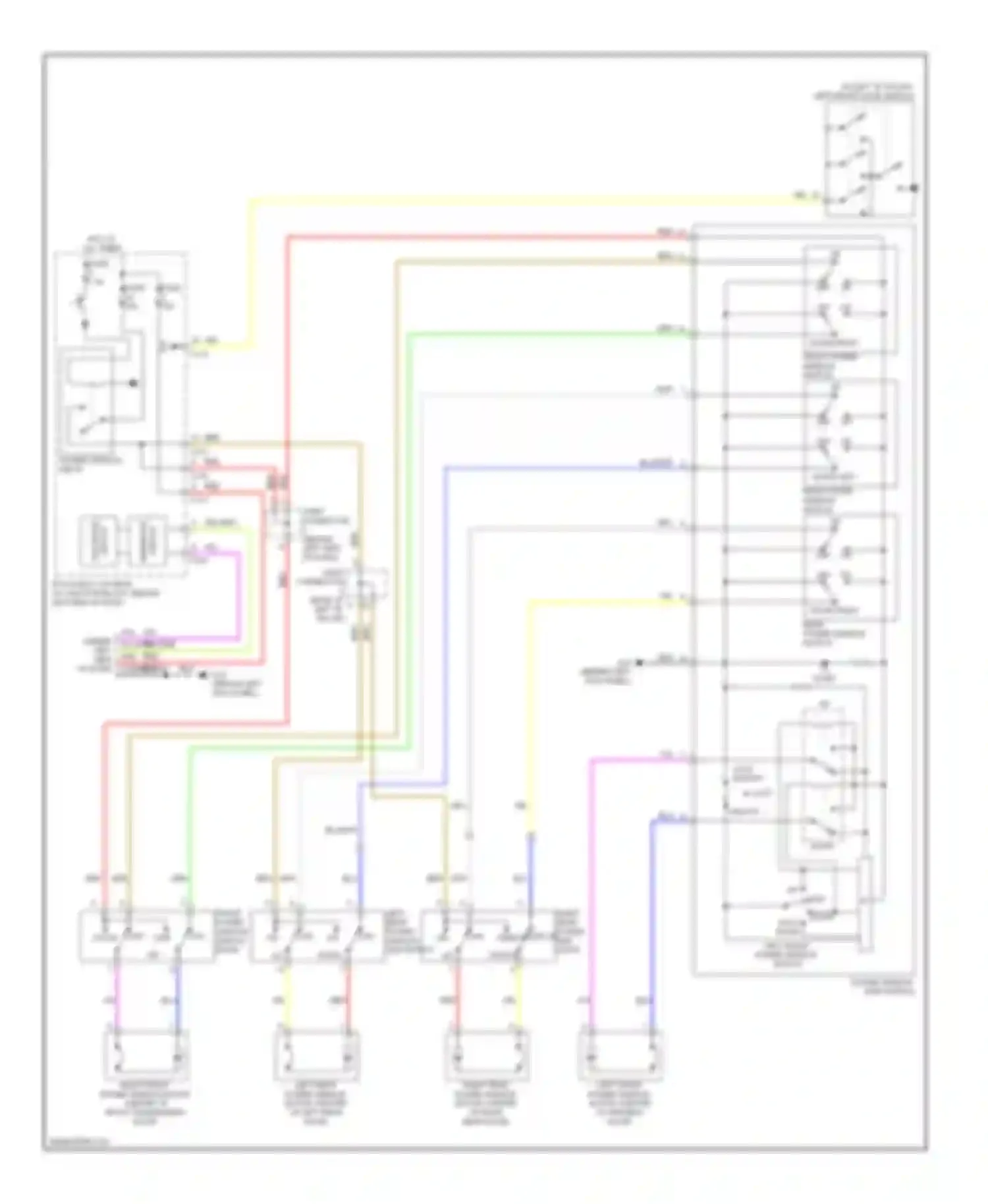 Wiring diagram power window relay for Mitsubishi Lancer IX facelift (2005-2010) (4 of 4)