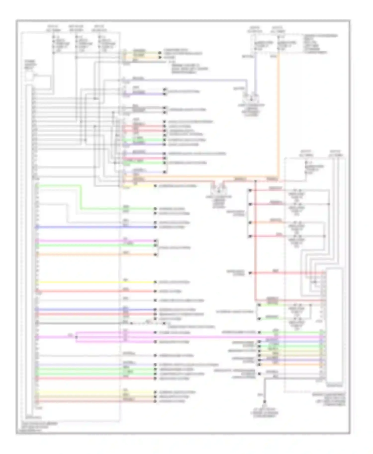 Lancer Mitsubishi IX (2000-2007): Body control modules circuit, except evolution