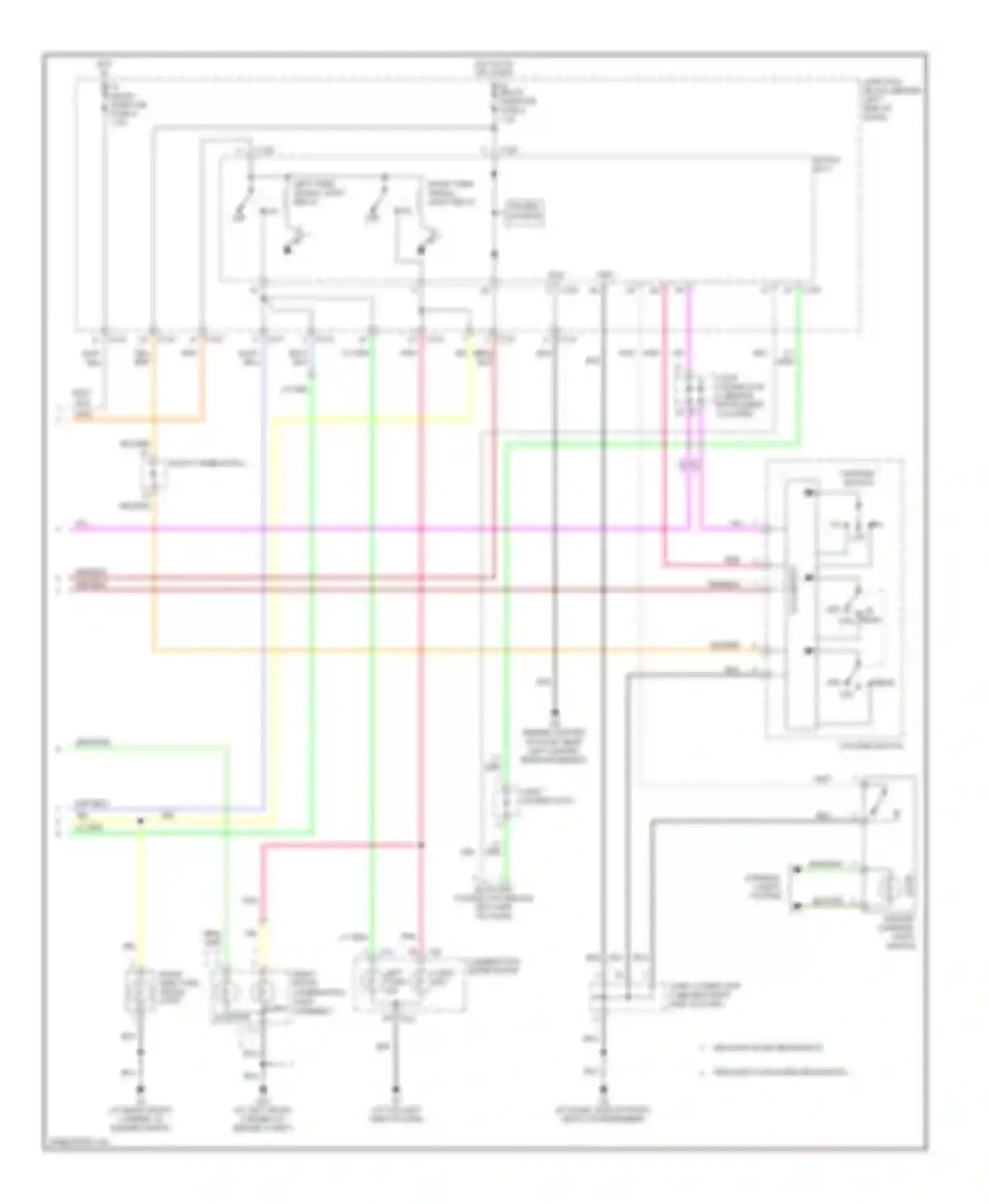 Lancer Mitsubishi IX (2000-2007): Exterior lamps circuit, evolution (2 of 2)