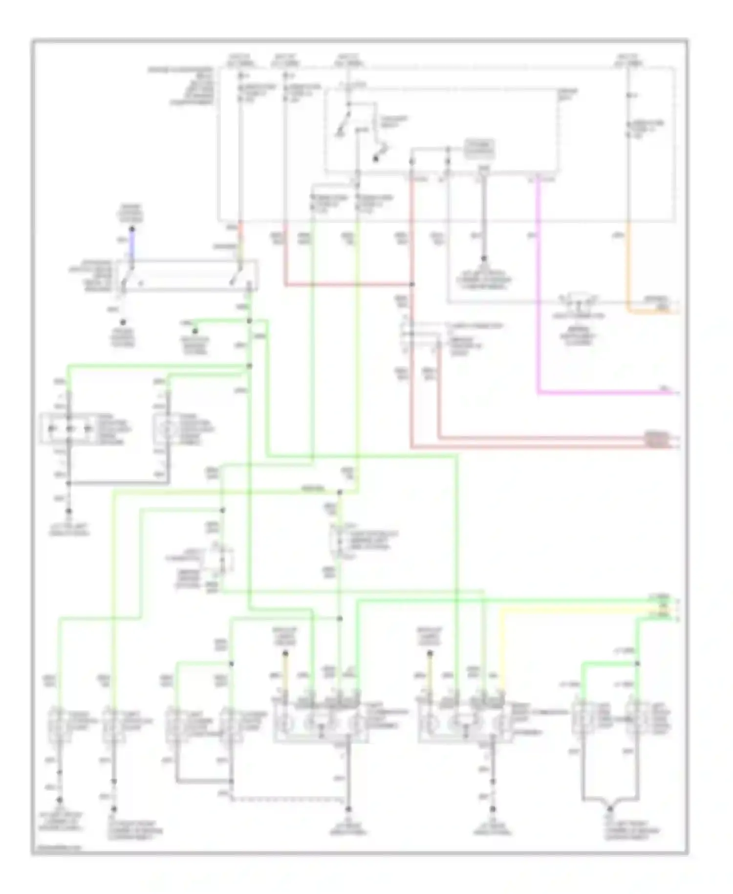Lancer Mitsubishi IX (2000-2007): Exterior lamps circuit, except evolution (1 of 2)