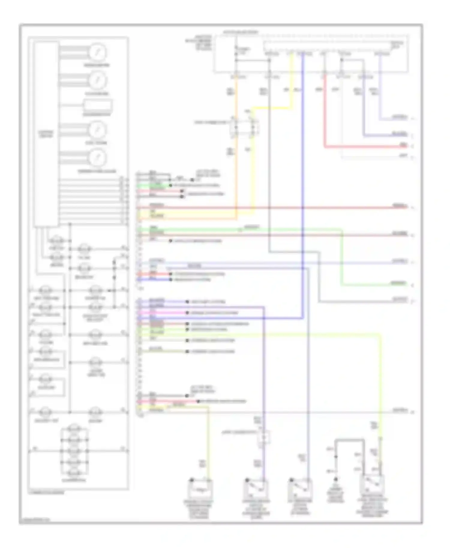 Lancer Mitsubishi IX (2000-2007): Instrument cluster circuit, evolution (1 of 2)