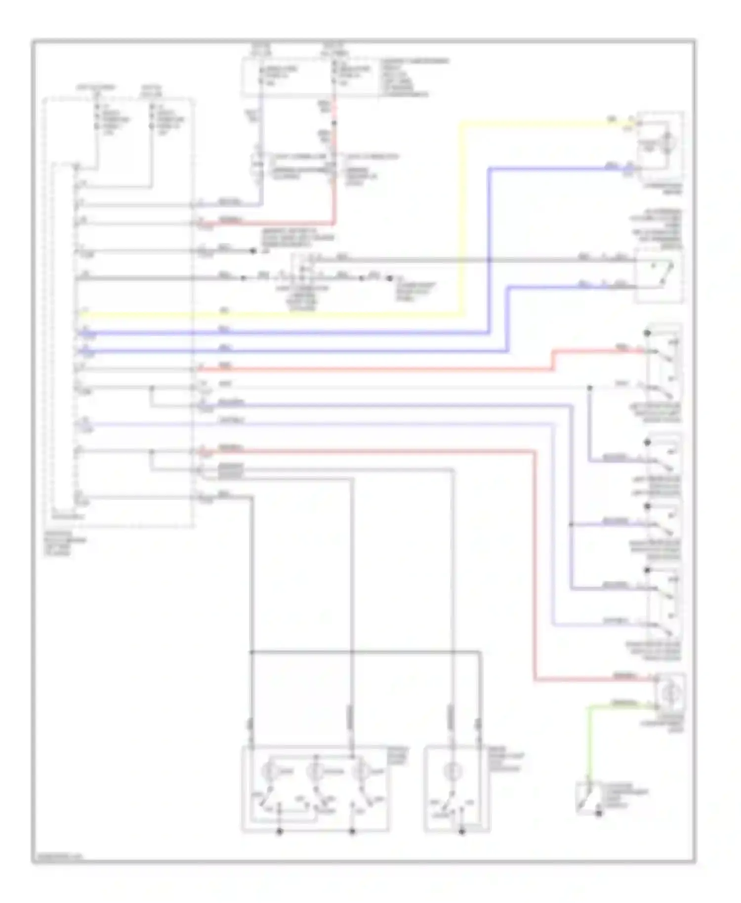 Lancer Mitsubishi IX (2000-2007): Courtesy lamps circuit, except wagon or evolution