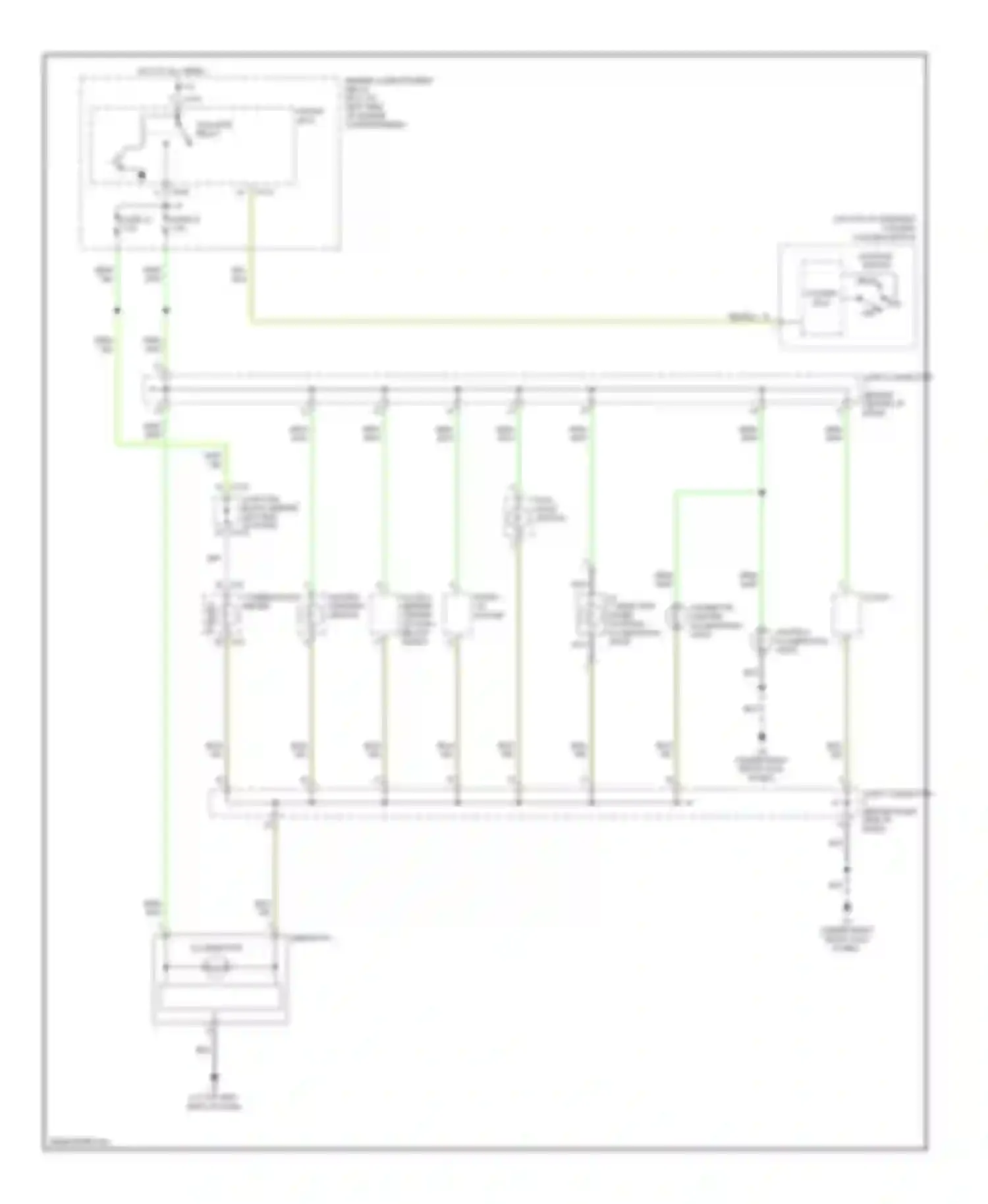 Lancer Mitsubishi IX (2000-2007): Instrument illumination circuit, except evolution