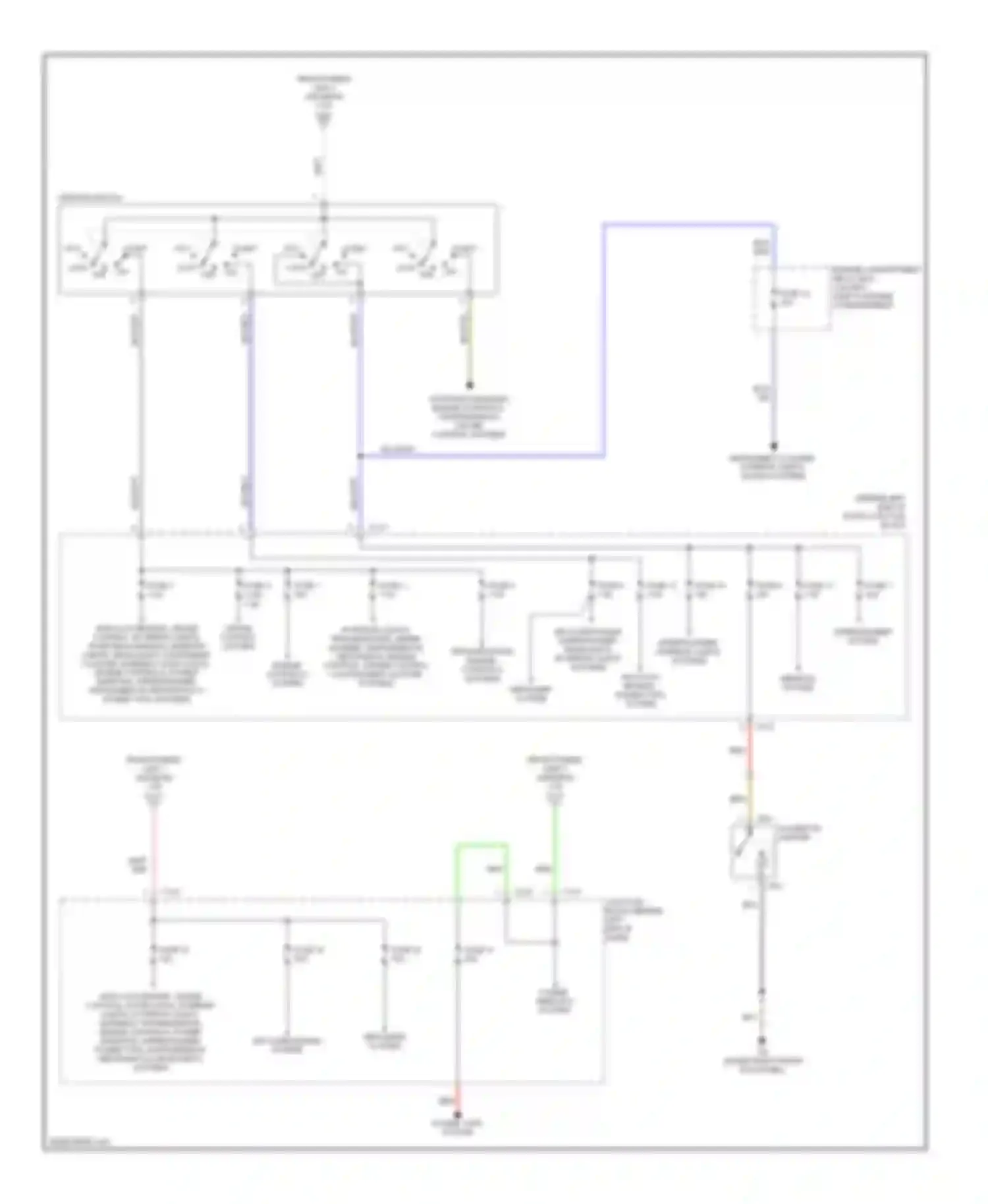 Lancer Mitsubishi IX (2000-2007): Power distribution circuit, except evolution (2 of 2)
