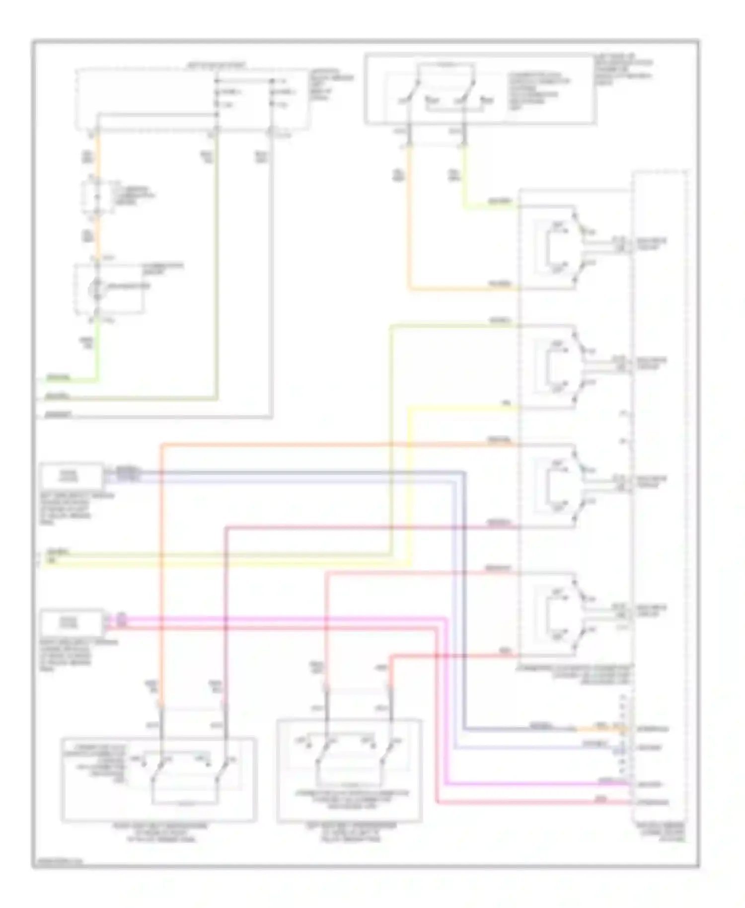 Lancer Mitsubishi IX (2000-2007): Supplemental restraints circuit, except evolution (2 of 2)