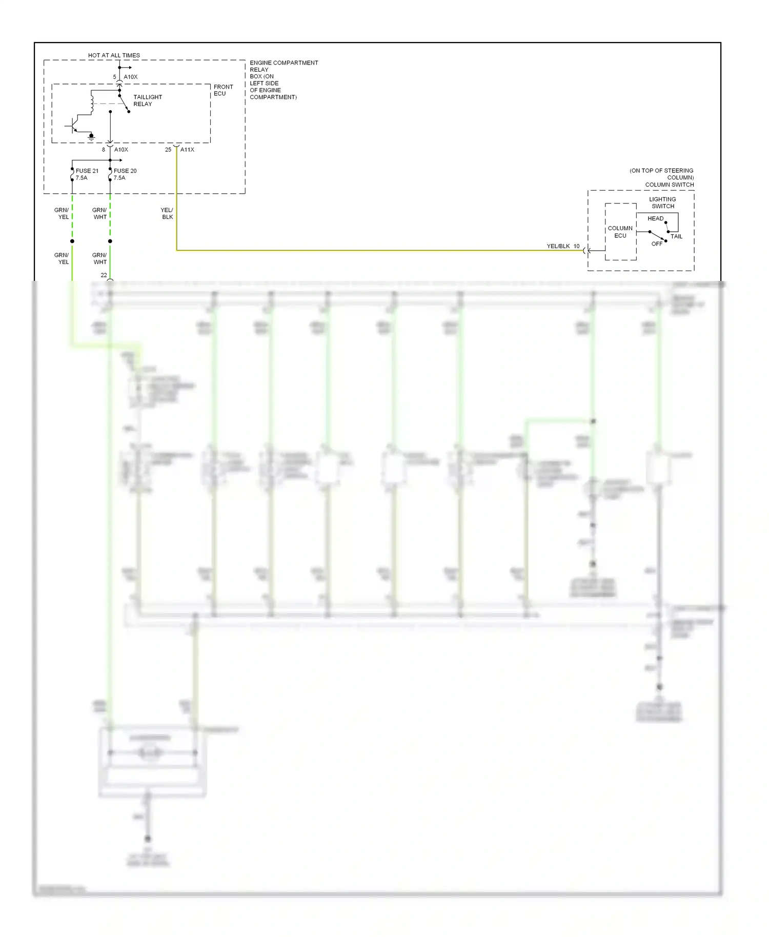 Mitsubishi Lancer IX (2000-2007) clock wiring diagram  (2 of 3)