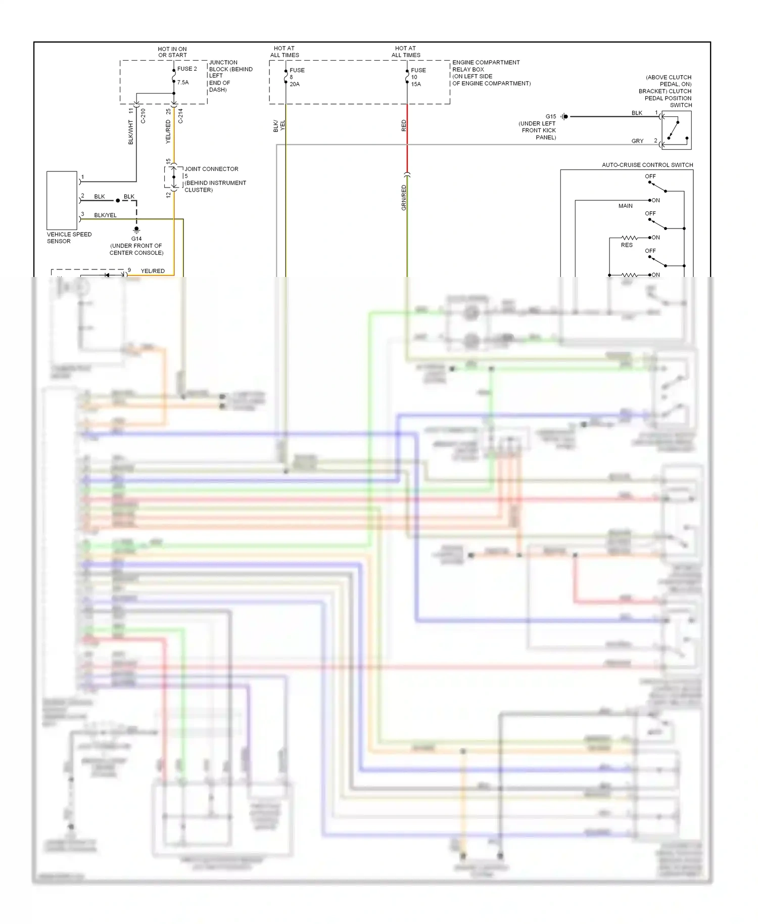 Mitsubishi Lancer IX (2000-2007) engine control module (behind glove box) wiring diagram  (1 of 13)