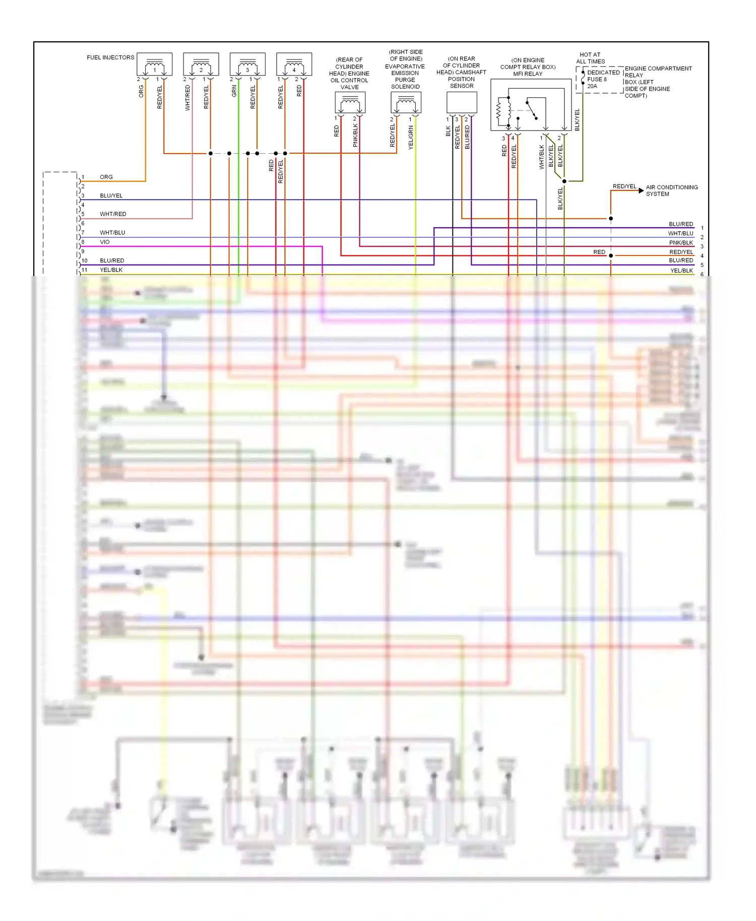 Mitsubishi Lancer IX (2000-2007) engine control module (behind glove box) wiring diagram  (9 of 13)
