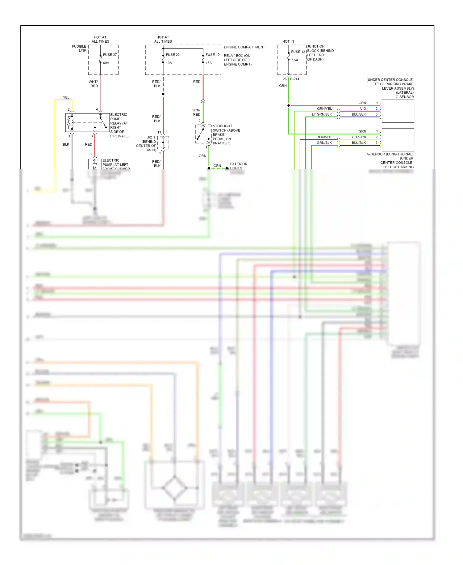 Mitsubishi Lancer IX (2000-2007) engine control module (behind glove box) wiring diagram  (11 of 13)