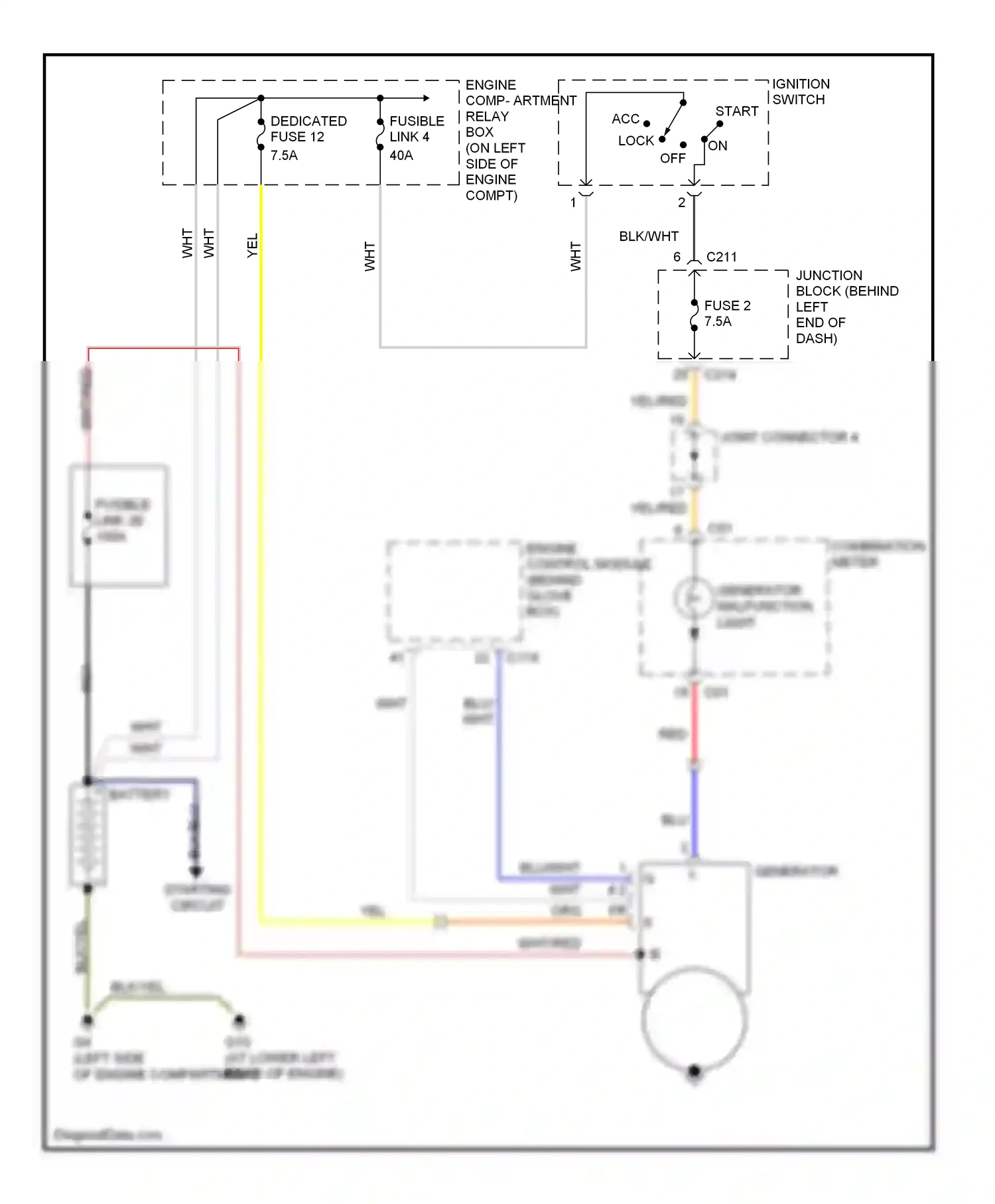 Mitsubishi Lancer IX (2000-2007) engine control module (behind glove box) wiring diagram  (13 of 13)