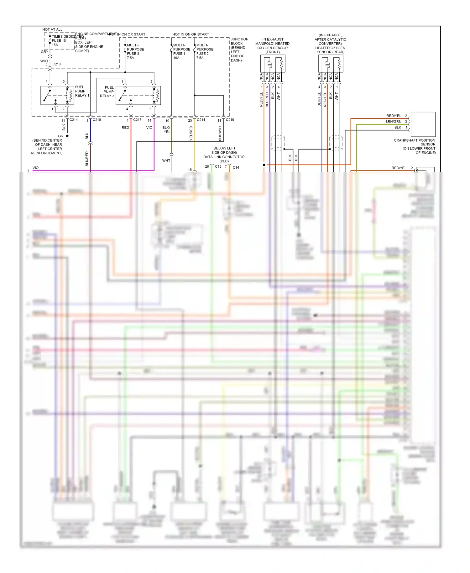 Mitsubishi Lancer IX (2000-2007) engine control module (behind glove box) wiring diagram  (8 of 13)