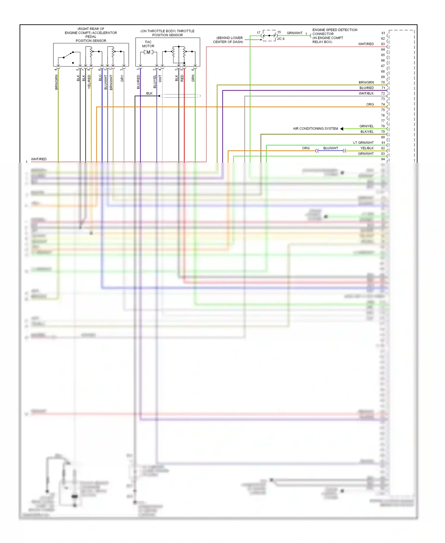 Mitsubishi Lancer IX (2000-2007) engine control module (behind glove box) wiring diagram  (10 of 13)