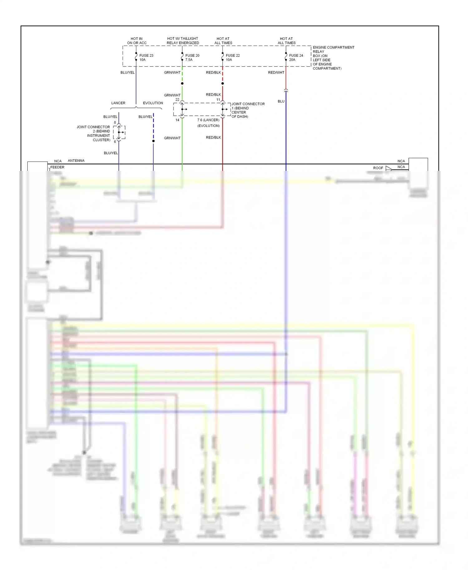 Mitsubishi Lancer IX (2000-2007) evolution wiring diagram  (1 of 3)