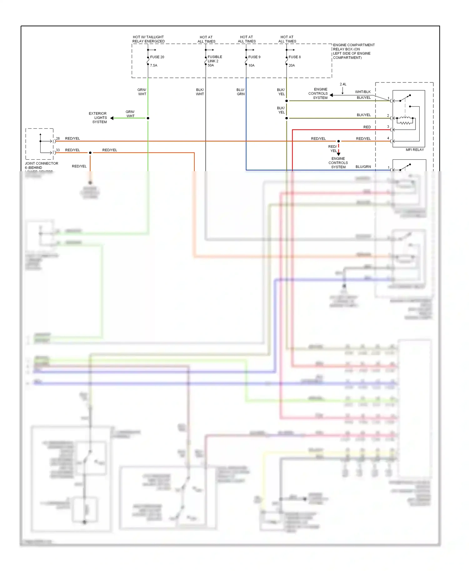 Mitsubishi Lancer IX (2000-2007) powertrain control module (a/t) engine control module wiring diagram  (1 of 1)