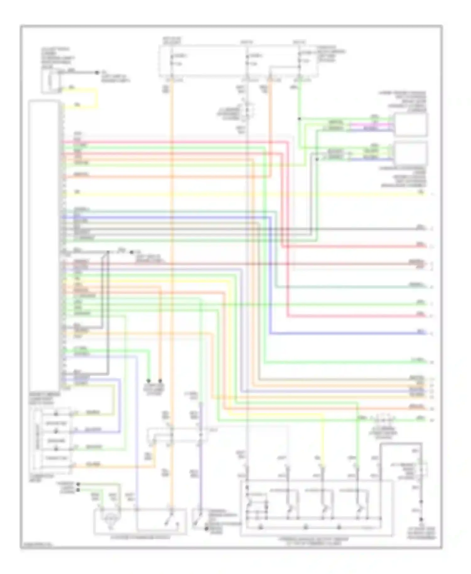 Wiring diagram (under center console, left of parking for Mitsubishi Lancer IX (2000-2007) (1 of 2)