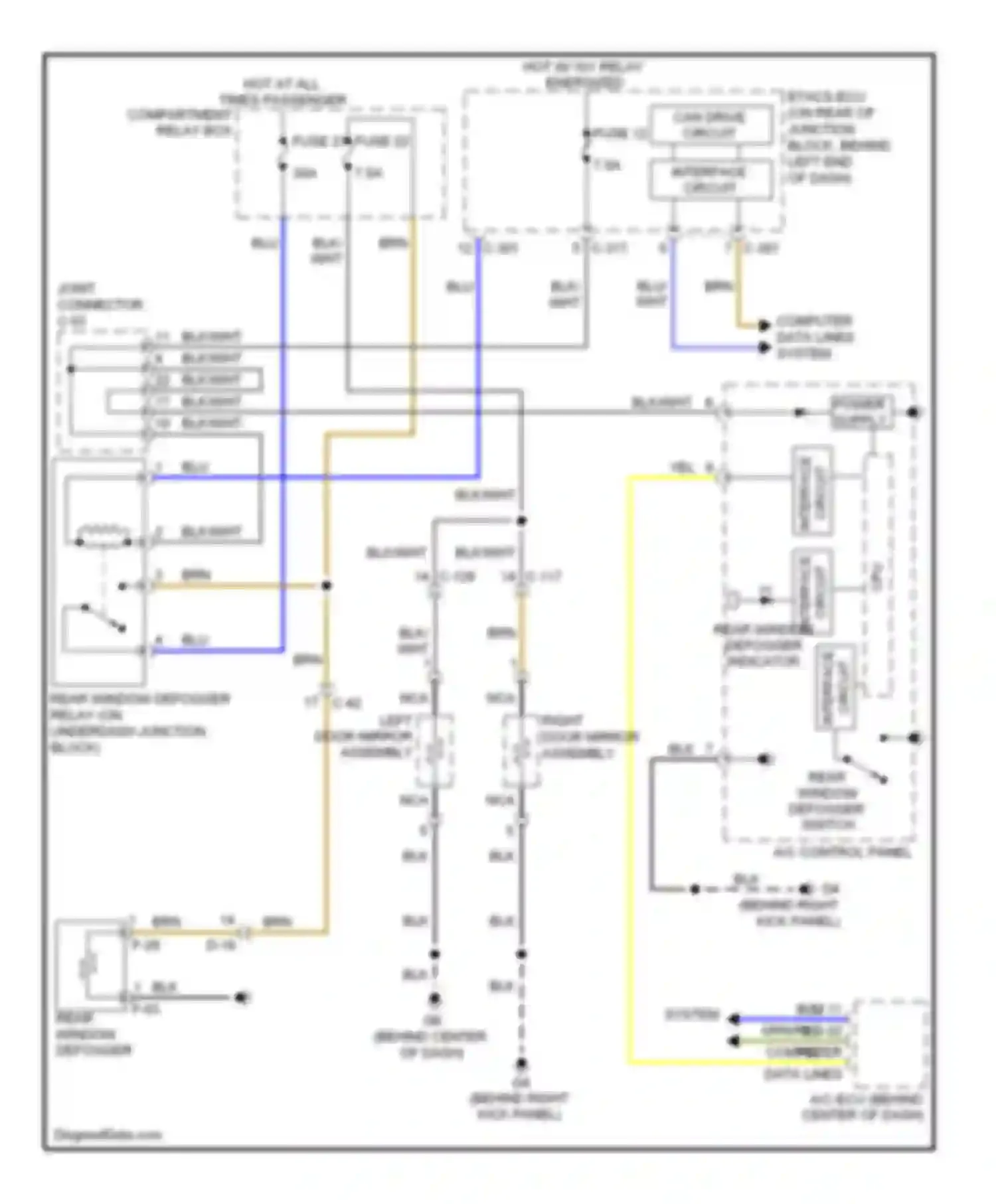 Lancer Mitsubishi X facelift (2011-2015): Defoggers circuit, evolution