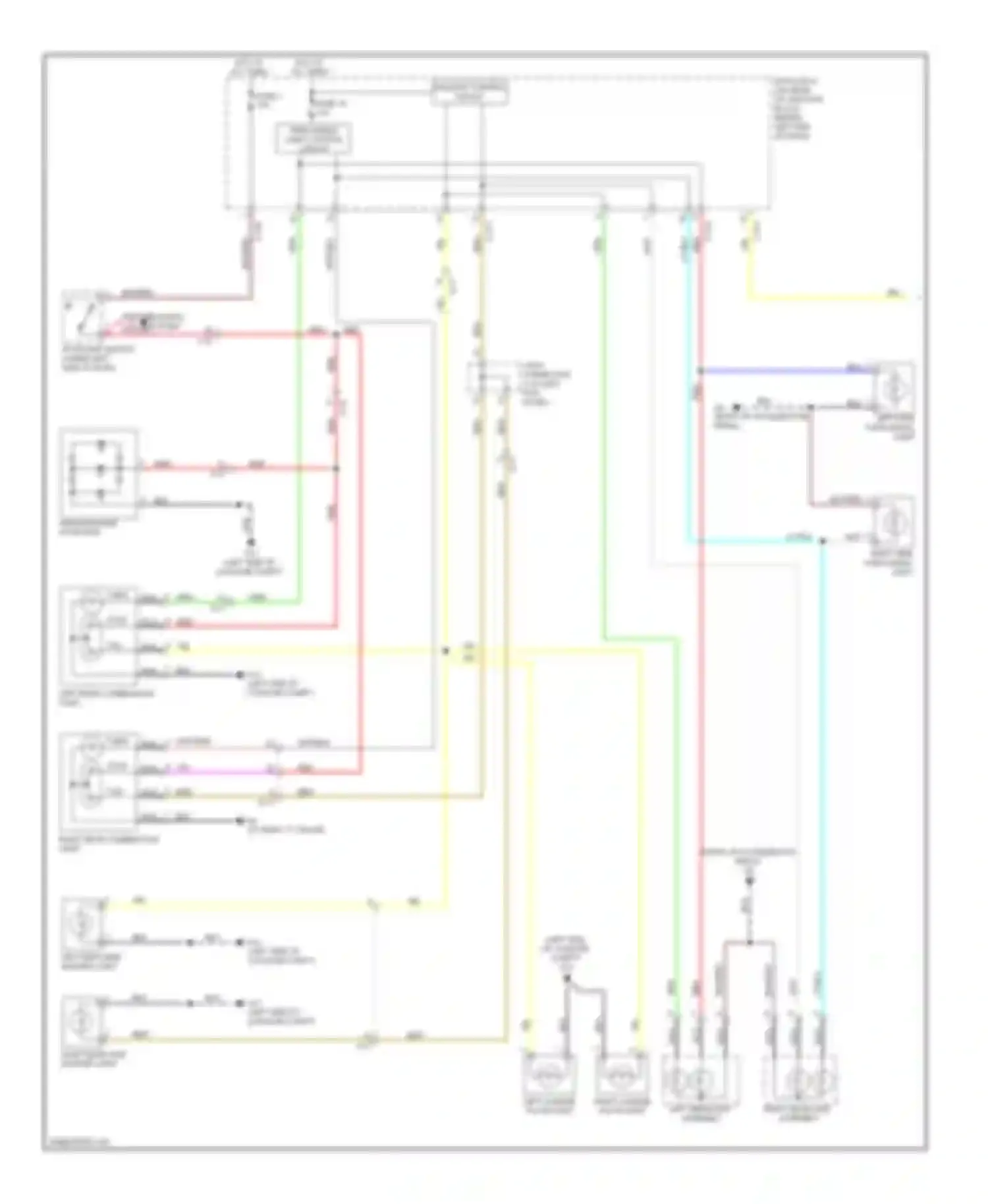 Lancer Mitsubishi X facelift (2011-2015): Exterior lamps circuit, evolution (1 of 2)
