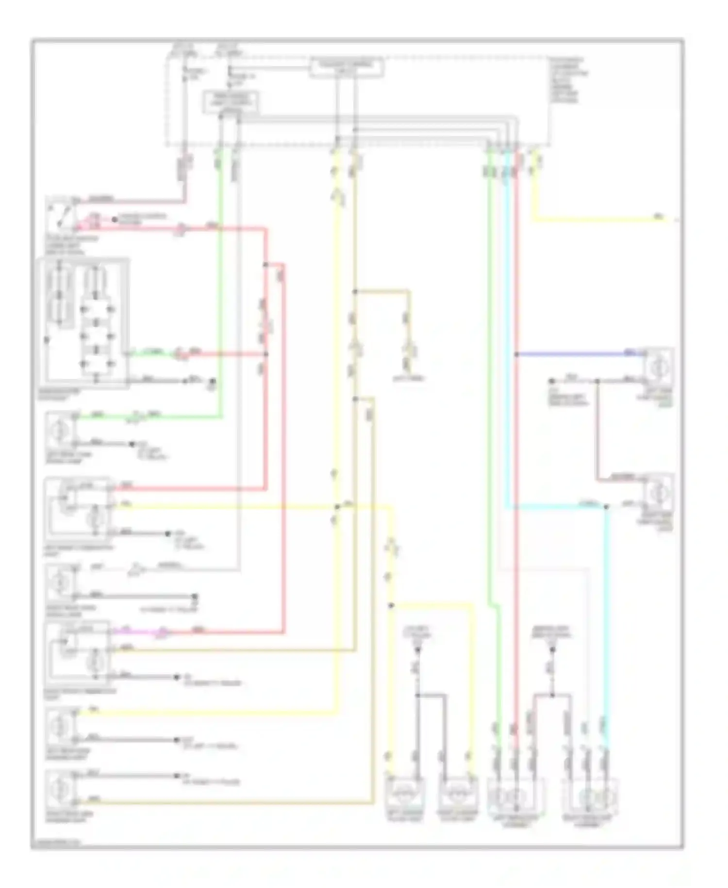 Lancer Mitsubishi X facelift (2011-2015): Exterior lamps circuit, hatchback (1 of 2)