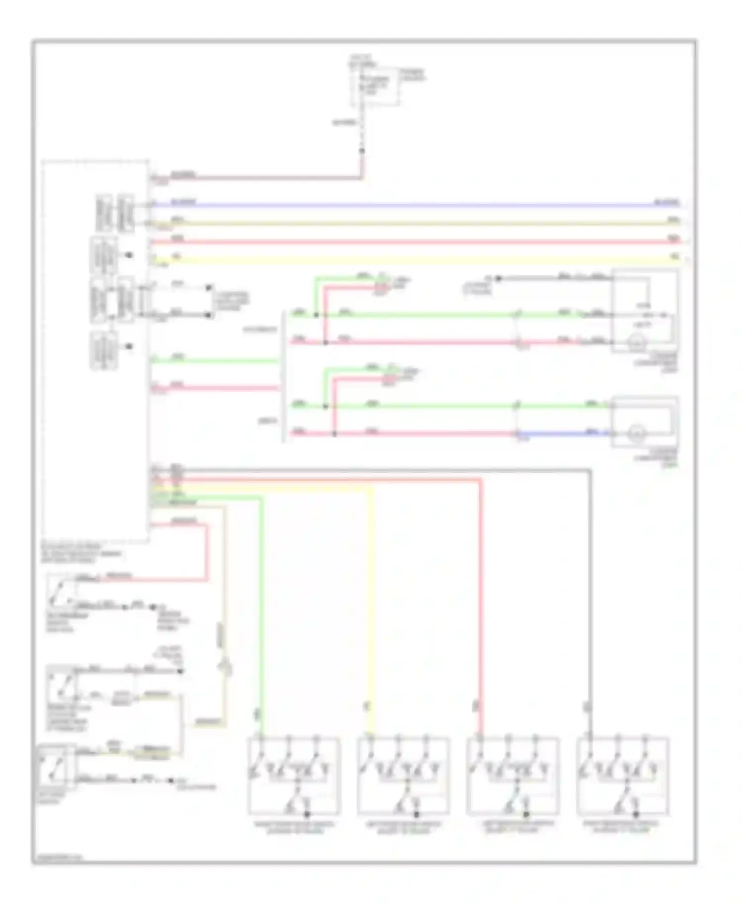 Lancer Mitsubishi X facelift (2011-2015): Courtesy lamps circuit, except evolution (1 of 2)