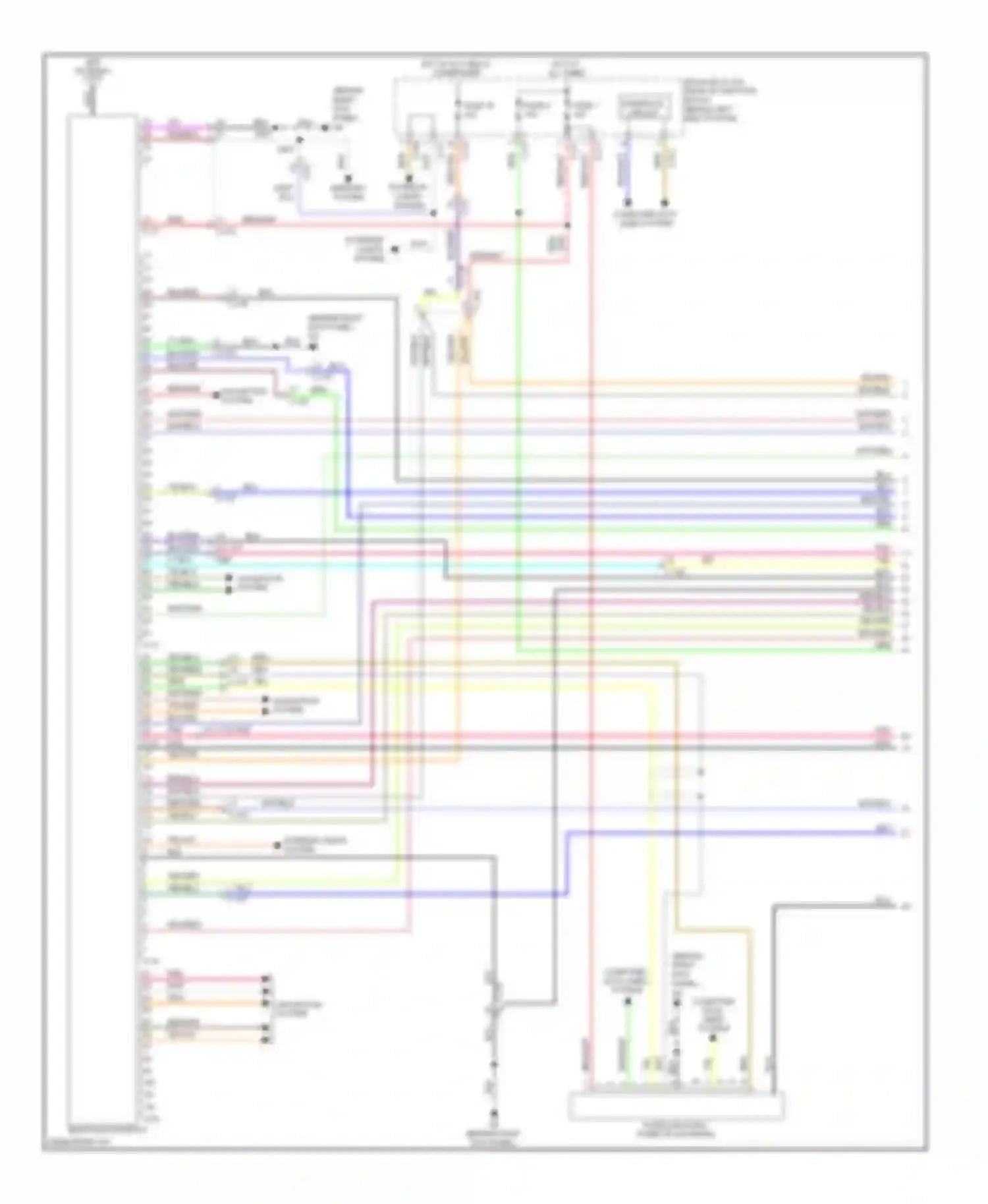 Lancer Mitsubishi X facelift (2011-2015): Navigation circuit, except evolution with amplifier (1 of 3)