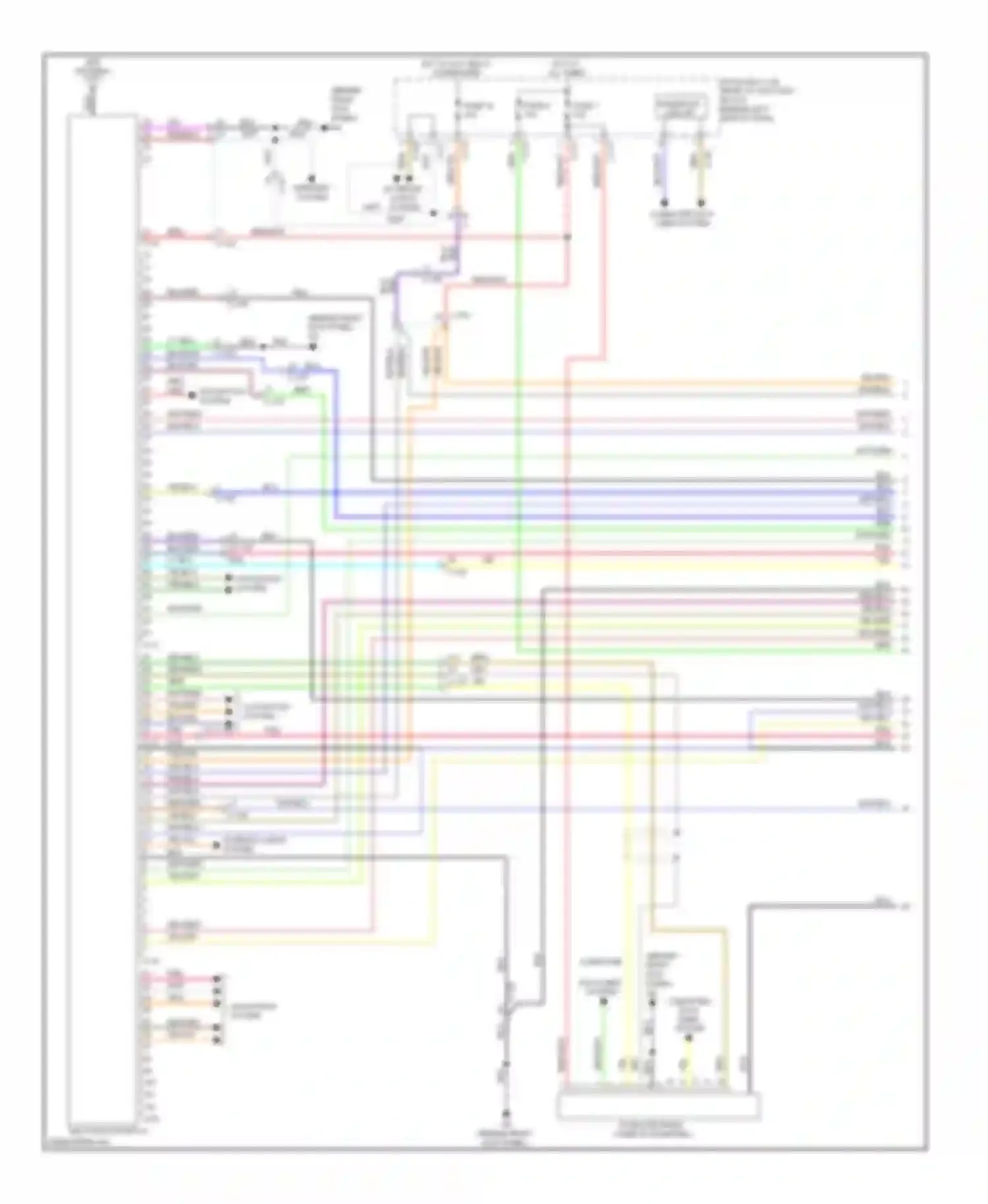 Lancer Mitsubishi X facelift (2011-2015): Navigation circuit, except evolution without amplifier (1 of 3)