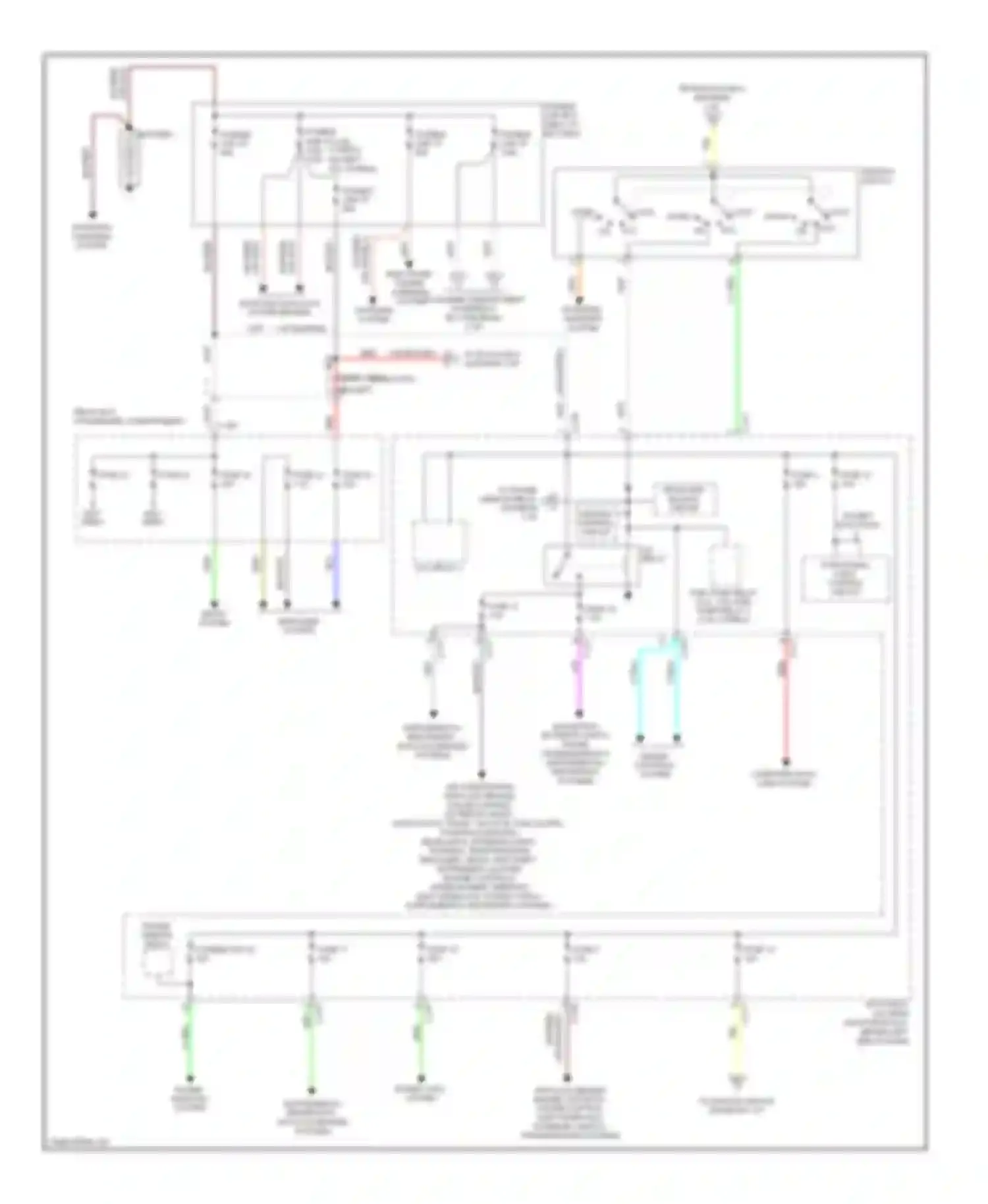 Lancer Mitsubishi X facelift (2011-2015): Power distribution circuit (1 of 2)