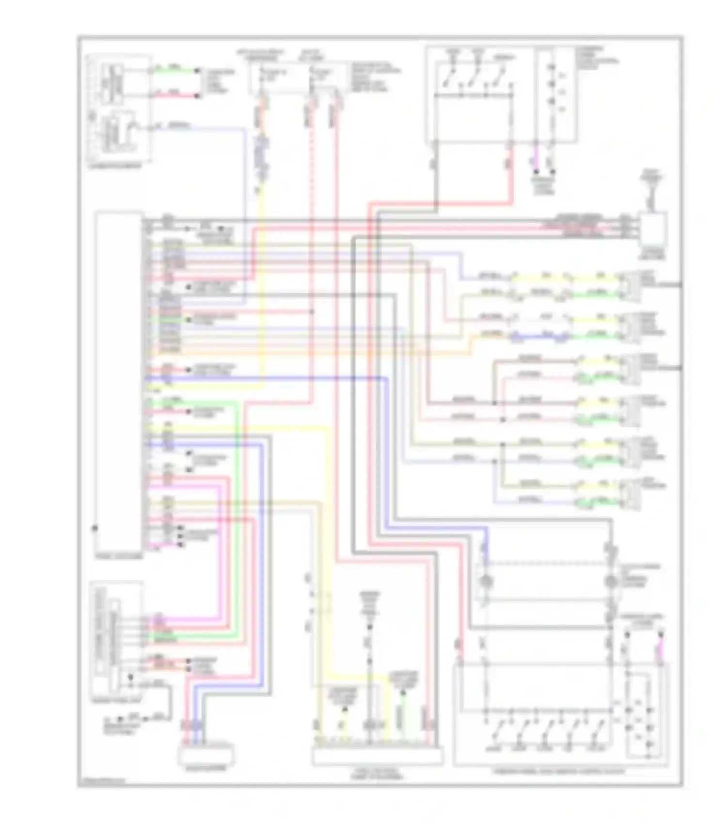Lancer Mitsubishi X facelift (2011-2015): Radio circuit, except evolution without multi-communication system without amplifier