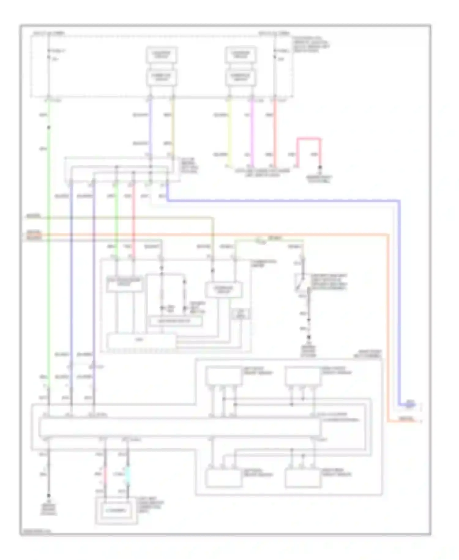 Lancer Mitsubishi X facelift (2011-2015): Supplemental restraints circuit, except evolution (3 of 4)